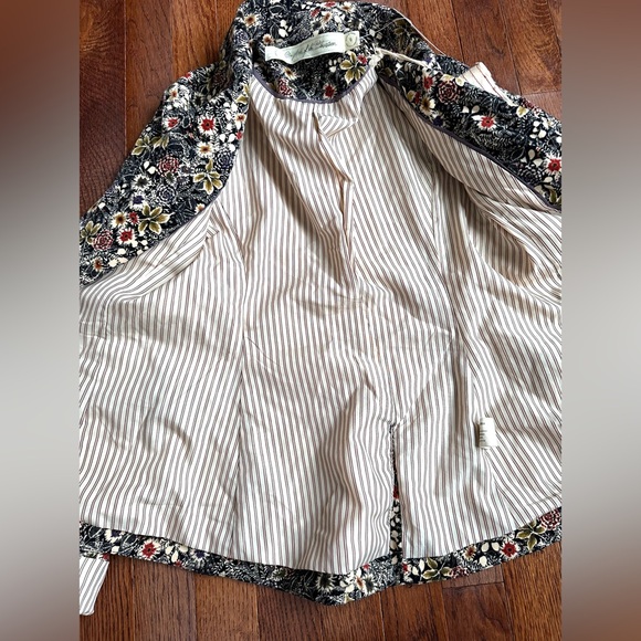 Anthropologie Daughters of Liberation Tulip Curtsy Floral Velvet Blazer 0 - Picture 4 of 6
